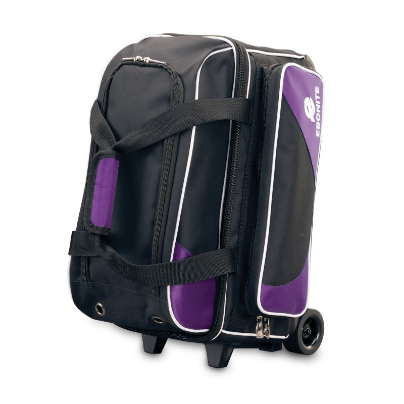 Ebonite Transport 2 Ball Roller Bowling Bag Purple