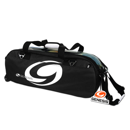Genesis Sport 3 Ball Tote Roller Bowling Bag Black