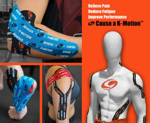 Genesis K-Motion Pre-Cut Kinesiology Tape Strips Use Cases