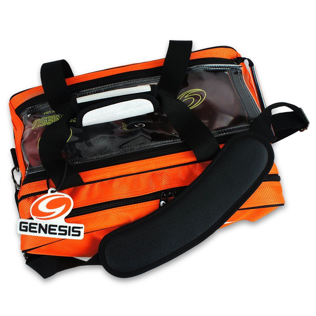 Genesis Sport 2 Ball Tote Bowling Bag Orange Top