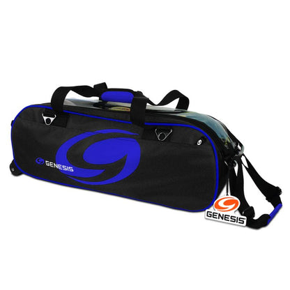 Genesis Sport 3 Ball Tote Roller Bowling Bag Black/Blue