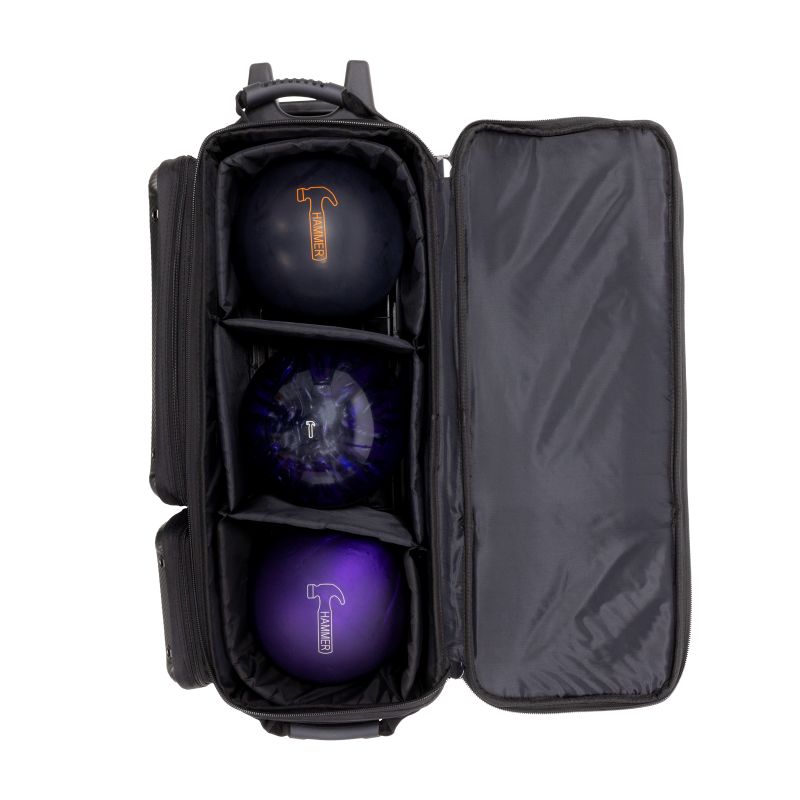 Hammer Carbon Shield 3 Ball Roller Bowling Bag Ball Detail
