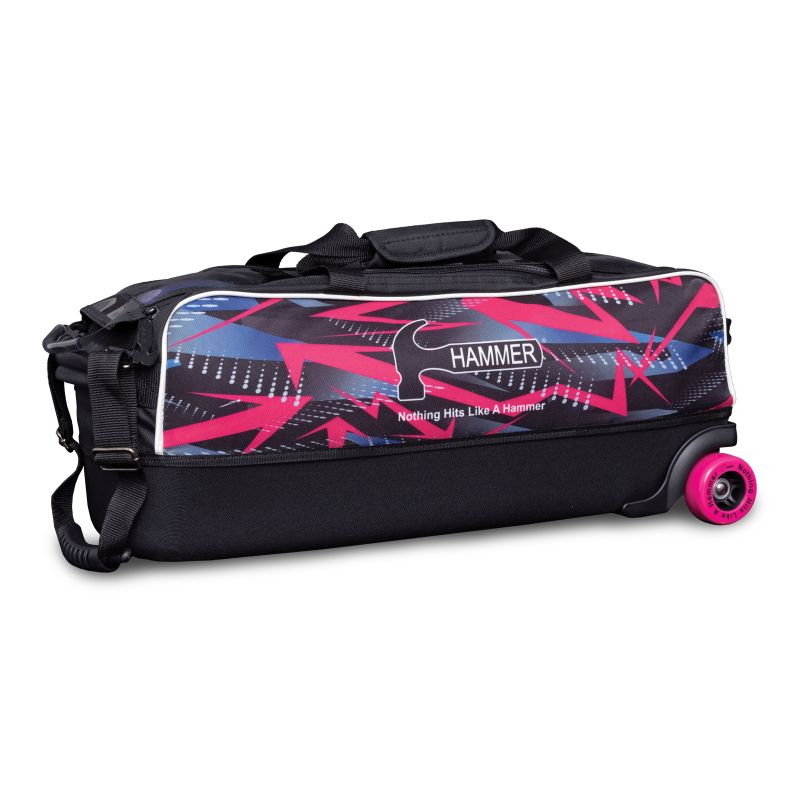 Hammer Dye Sub 3 Ball Tote Bowling Bag Pink Arrows
