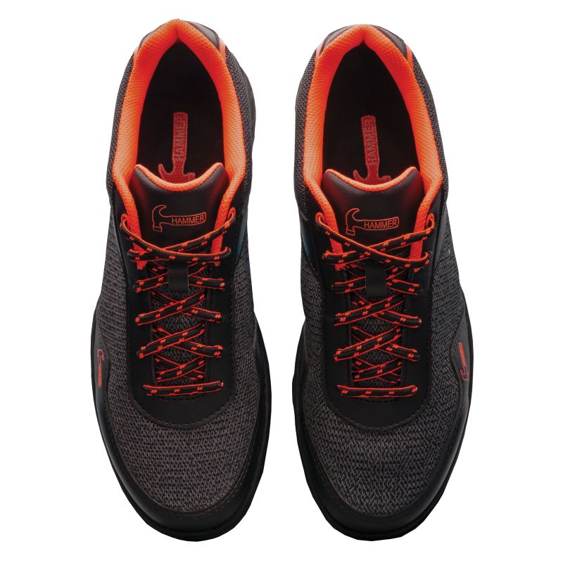 Hammer Men's Razor Right Hand Black/Orange Bowling Shoes Top