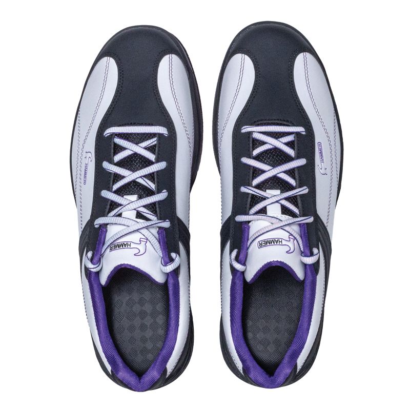 Hammer Women's Destiny Black/White/Purple Right Hand Bowling Shoes Top