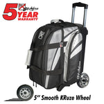 KR Strikeforce Cruiser Lux 2 Ball Roller Bowling Bag Silver