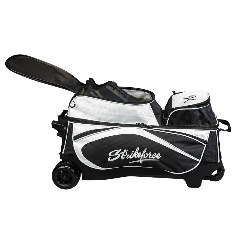 KR Strikeforce Drive 3 Ball Roller Bowling Bag Black/White Shoe Detail