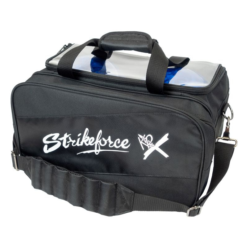 KR Strikeforce Fast 2 Ball Tote Bowling Bag With Shoes Black