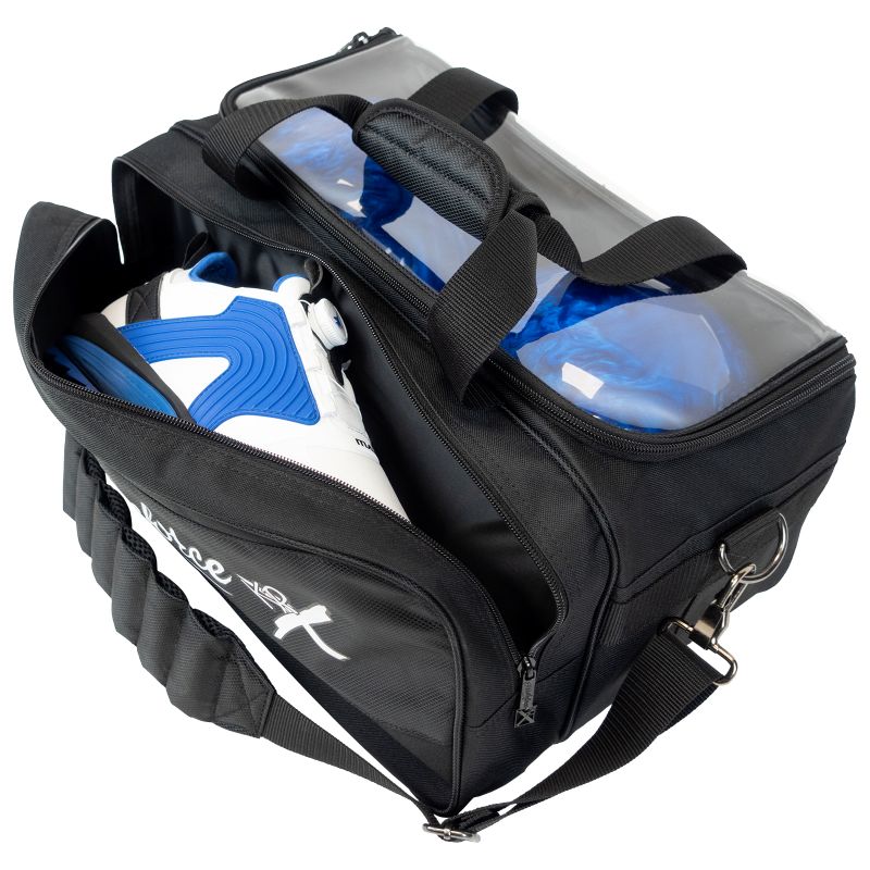 KR Strikeforce Fast 2 Ball Tote Bowling Bag With Shoes Black Shoe Detail