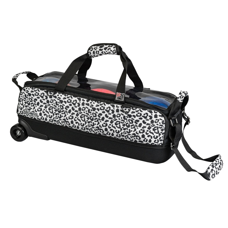 KR Strikeforce Fast Slim 3 Ball Tote White Leopard Bowling Bag