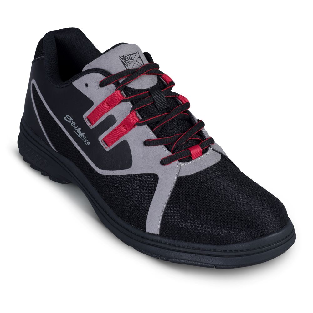 KR Strikeforce Men's Ignite Black/Grey/Red Bowling Shoes