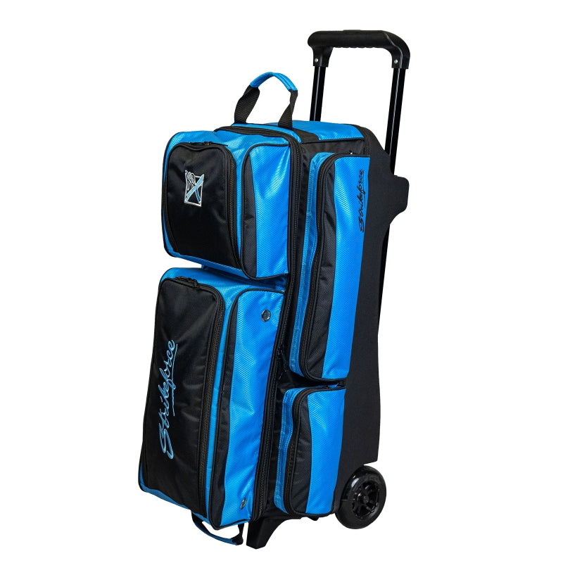 KR Strikeforce Konvoy 3 Ball Roller Bowling Bag Black/Caribbean Blue
