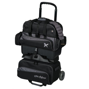 KR Strikeforce Konvoy Black/Carbon 4-Ball Bowling Roller Bag