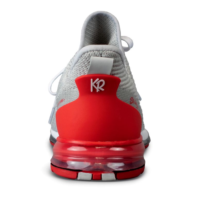 KR Strikeforce Unisex TPC Alpha Grey/Red Right Hand Bowling Shoes Back