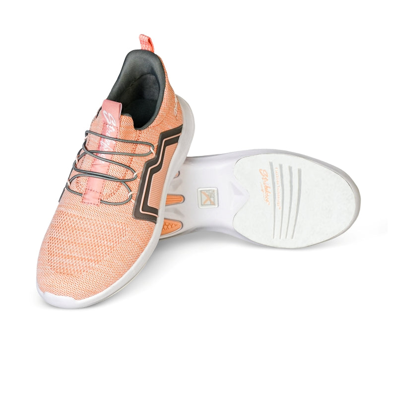 KR Milan Coral/Grey Women's Bowling Shoes Set Up
