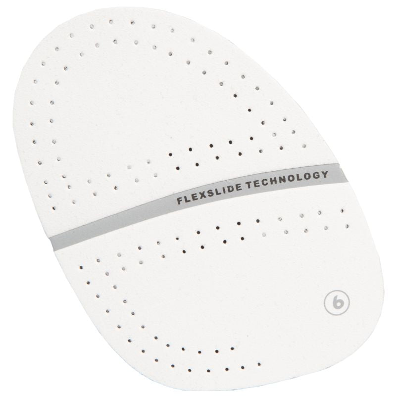 KR Strikeforce Bowling Shoe Interchangeable Slide Pad #6 Perforated White Microfiber