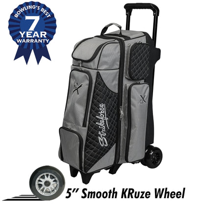 KR Strikeforce Royal Flush 4X4 Roller Bowling Bag, Black/Red