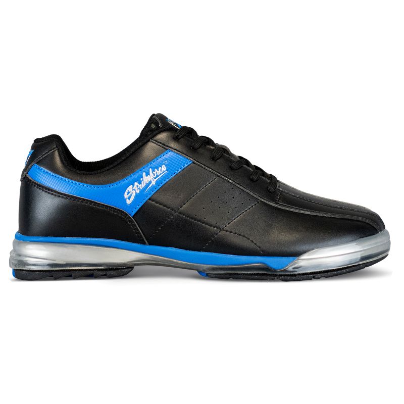 KR Strikeforce Men's TPU Revival Black/Royal Right Hand Bowling Shoes Lateral