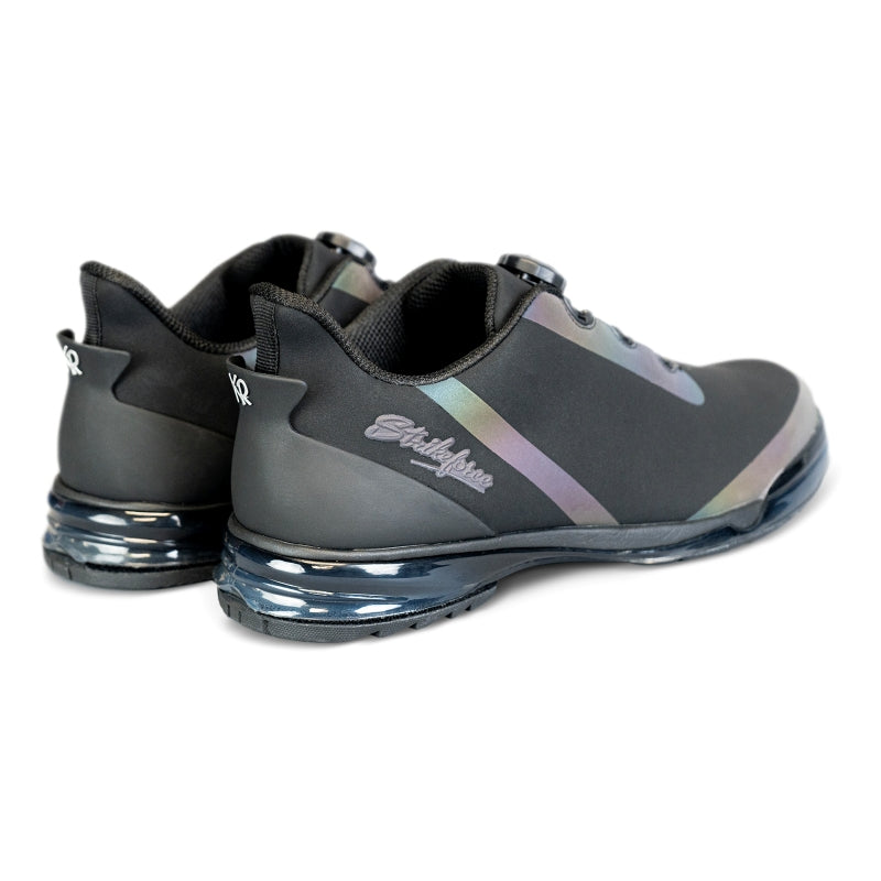 KR Strikeforce TPC Hype Black/Iridescent Unisex Bowling Shoes Pair Back
