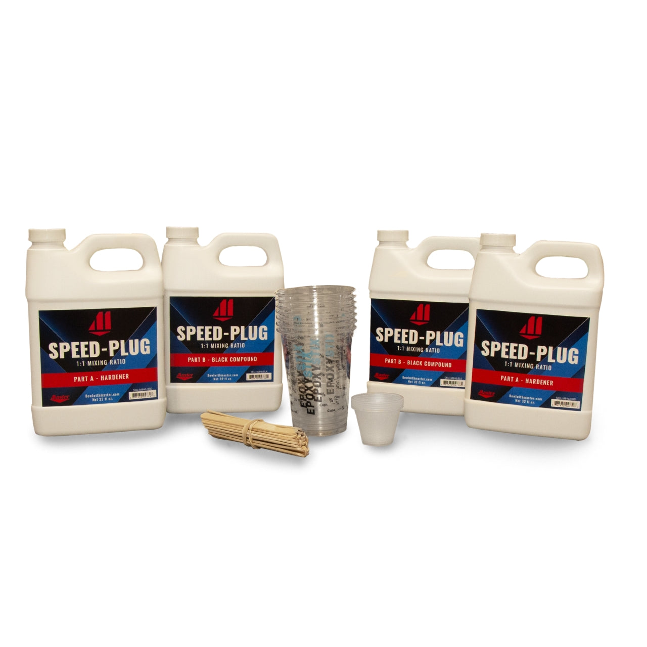 Master Speed Plug Kit 1 Gallon Black