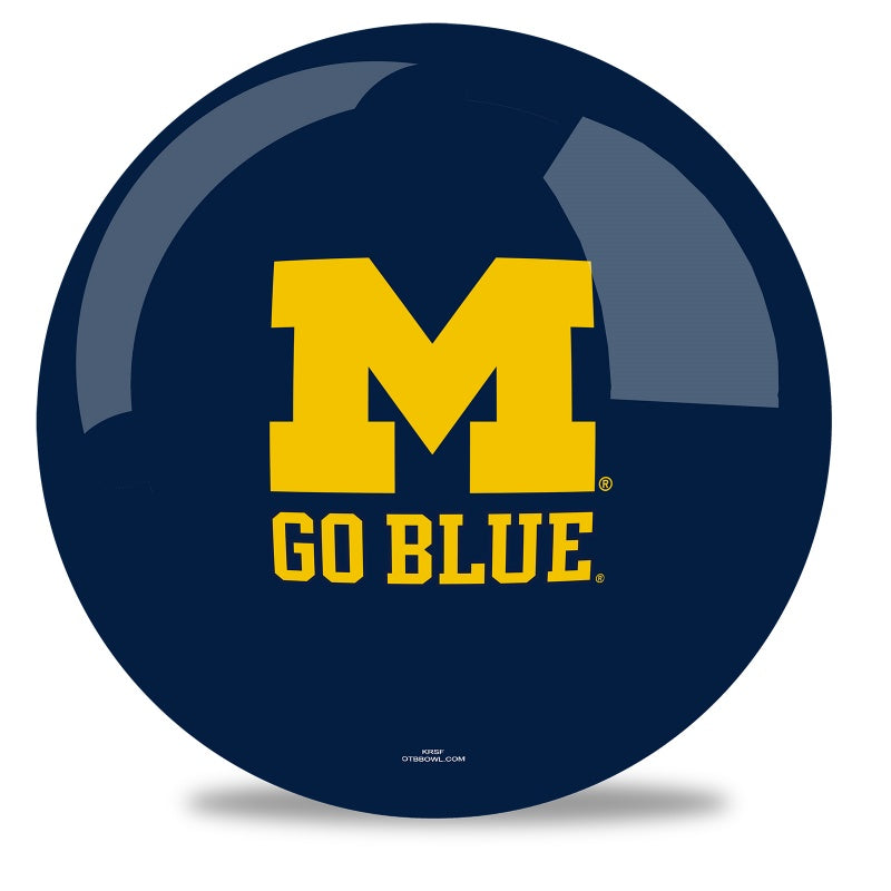 University of Michigan Wolverines Plastic Bowling Ball Side 1