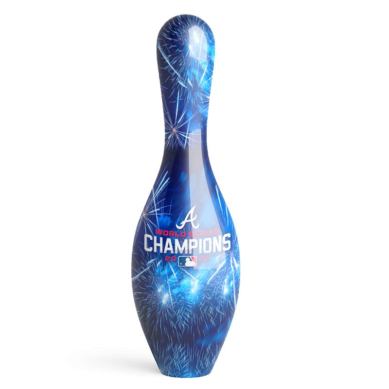 2021 World Series Champion Atlanta Braves Bowling Pin Front