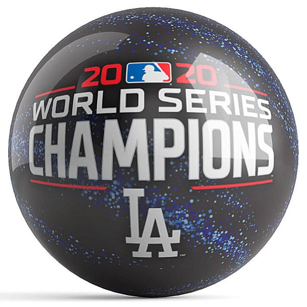 OnTheBall 2020 World Series Champion Los Angeles Dodgers Galaxy Bowling Ball Front