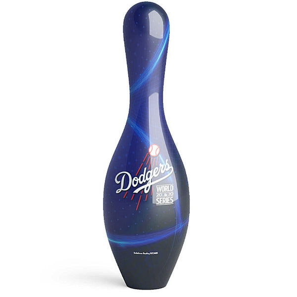 OnTheBall 2020 World Series Champion Los Angeles Dodgers Blue Streak Bowling Pin Front