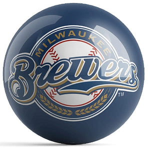 MLB Milwaukee Brewers Bowling Ball Front
