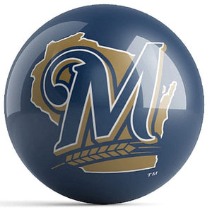 MLB Milwaukee Brewers Bowling Ball Back