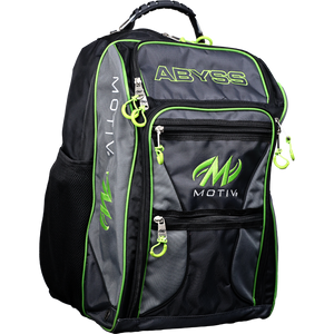Motiv Abyss Giant Backpack Grey/Lime Side View