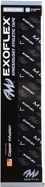 Motiv Exoflex Kinesiology Tape Packaging Black/Grey
