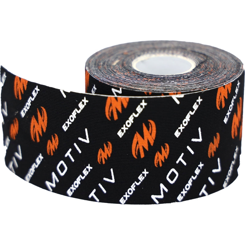 Motiv Exoflex Kinesiology Athletic Tape Roll Black/Orange