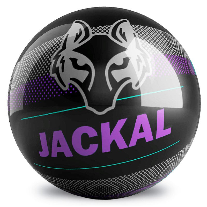 OnTheBall Motiv Jackal Pixel Square Black/Purple Bowling Ball