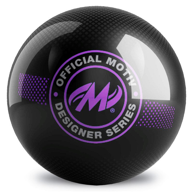 OnTheBall Motiv Jackal Pixel Square Black/Purple Bowling Ball Back