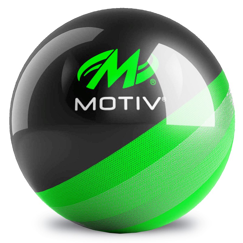 OnTheBall Motiv Velocity Black/Lime Bowling Ball Back