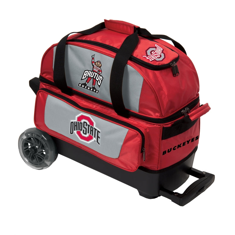 NCAA 2 Ball Roller Bowling Bag Ohio State University