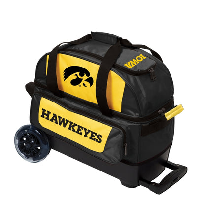 NCAA 2 Ball Roller Bowling Bag Iowa Hawkeyes