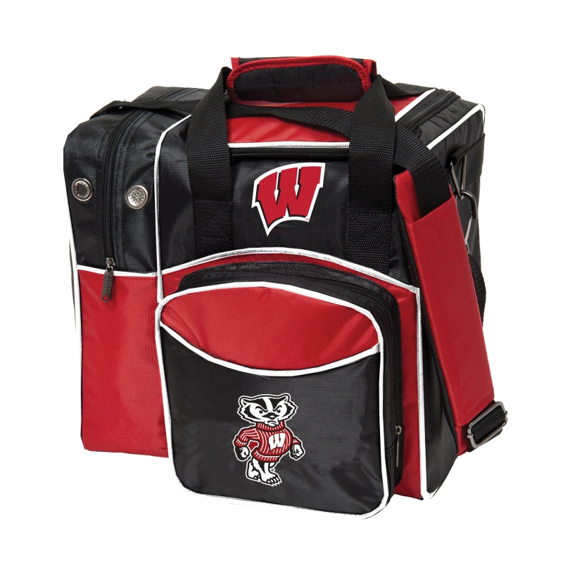 NCAA 1 Ball Tote Bowling Bag University Of Wisconsin