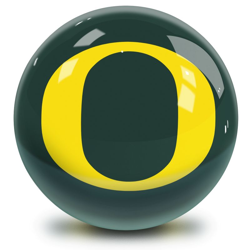 NCAA Oregon Ducks Bowling Ball Front