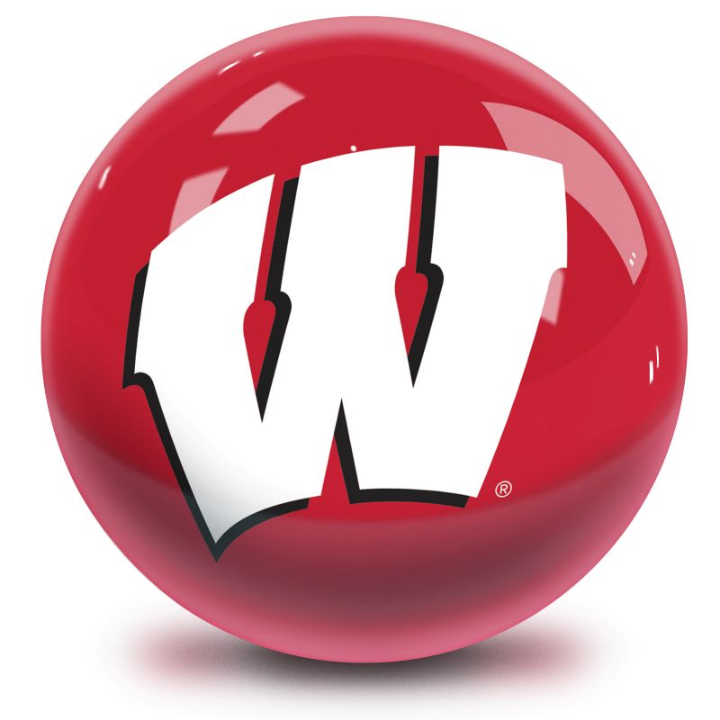 NCAA Wisconsin Badgers Bowling Ball Front
