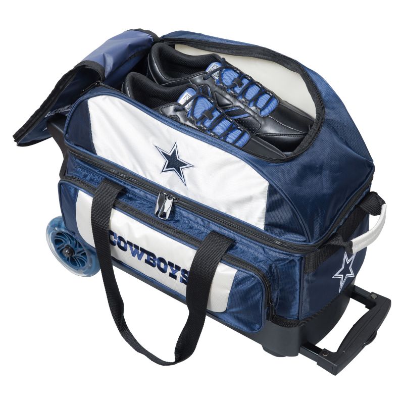NFL 2 Ball Roller Bowling Bag Shoe Detail View