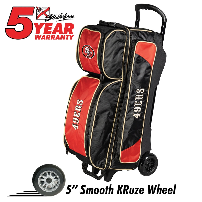 NFL 3 Ball Roller Bowling Bag San Francisco 49ers