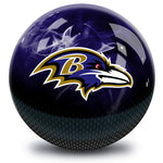 NFL Baltimore Ravens On Fire Bowling Ball Front