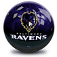 NFL Baltimore Ravens On Fire Bowling Ball Back