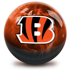 NFL Cincinnati Bengals On Fire Bowling Ball Front