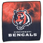 On Fire Dye Sub Towel Cincinnati Bengals