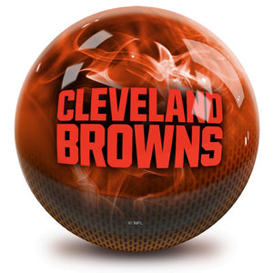 NFL Cleveland Browns On Fire Bowling Ball Back