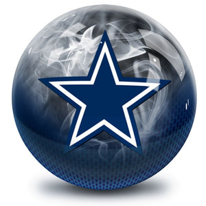 NFL Dallas Cowboys On Fire Bowling Ball Front