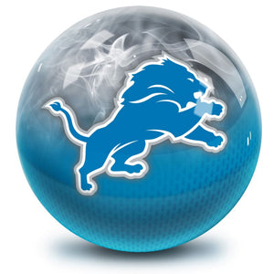 NFL Detroit Lions On Fire Bowling Ball Front